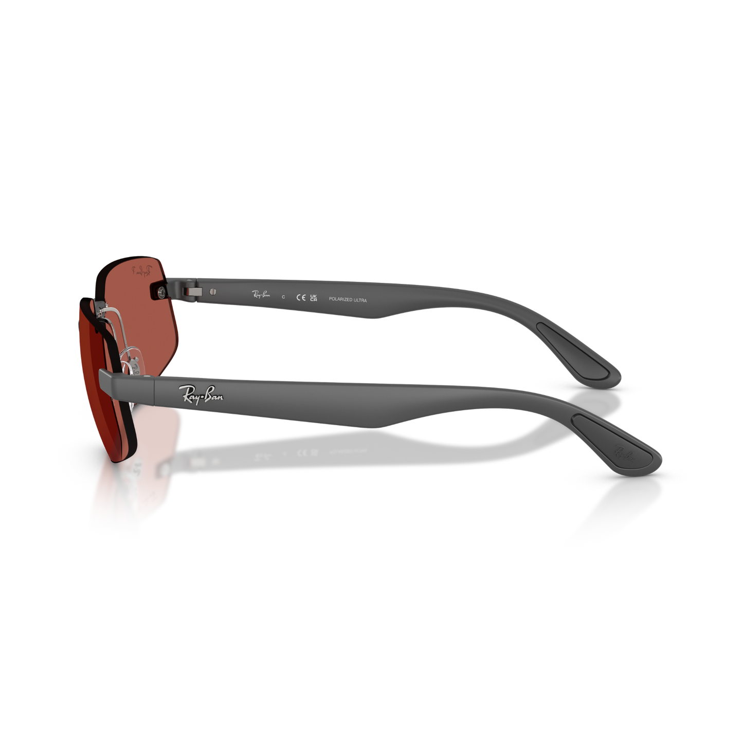 Gafas De Sol Ray-Ban RB4475CH Sand Grey Polar Red Gris Unisex Rojo