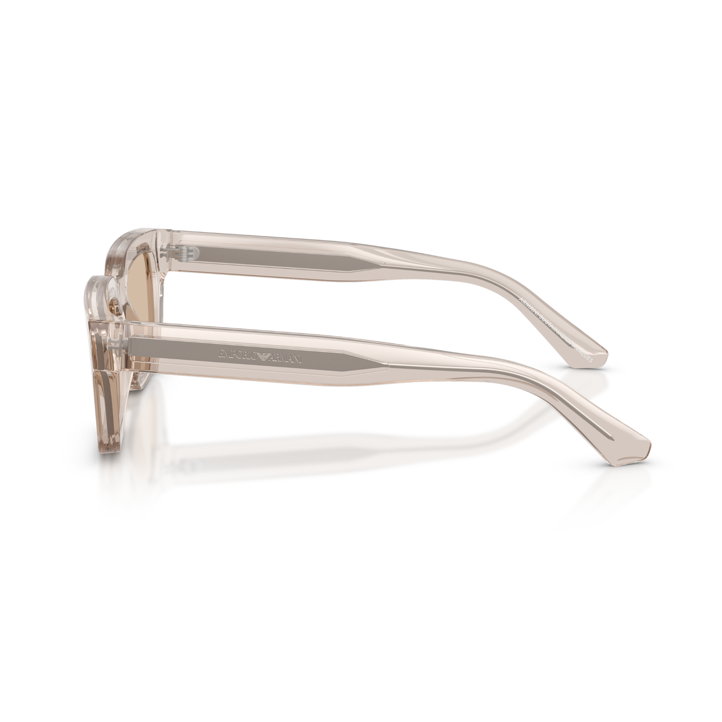 Gafas De Sol Emporio Armani EA4270 Shiny Transparent Tundra Light Brown Gris Hombre Café