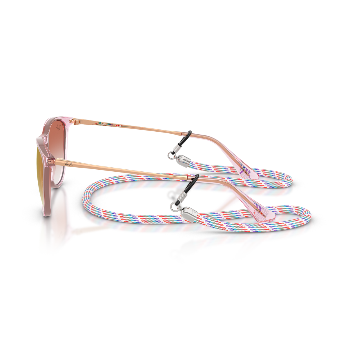 Gafas De Sol Ray-Ban RJ9060S Junior Erika Transparent Violet Clear Gradient Red Mirror Red Rojo/Violeta