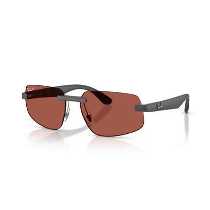 Gafas De Sol Ray-Ban RB4475CH Sand Grey Polar Red Gris Unisex Rojo