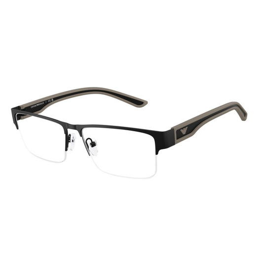 Lentes Oftálmicos Emporio Armani EA1182 Rubberized Matte Bla Negro