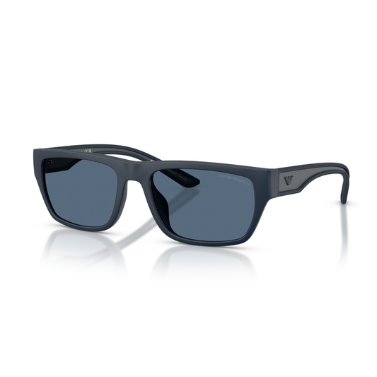 Lentes De Sol Emporio Armani EA4267U Rubberized Matte Blue Dark Blue Azul/Azul