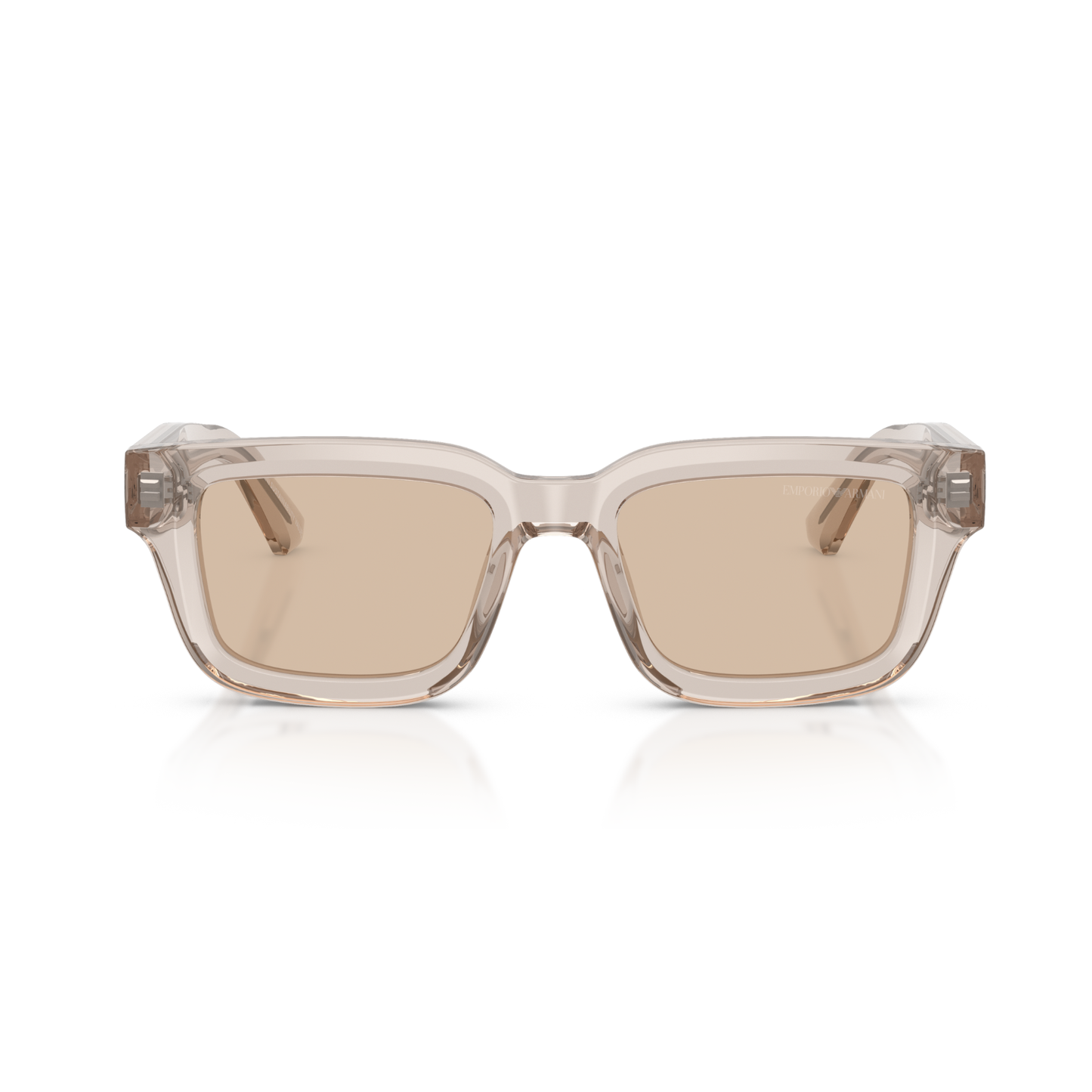 Gafas De Sol Emporio Armani EA4270 Shiny Transparent Tundra Light Brown Gris Hombre Café