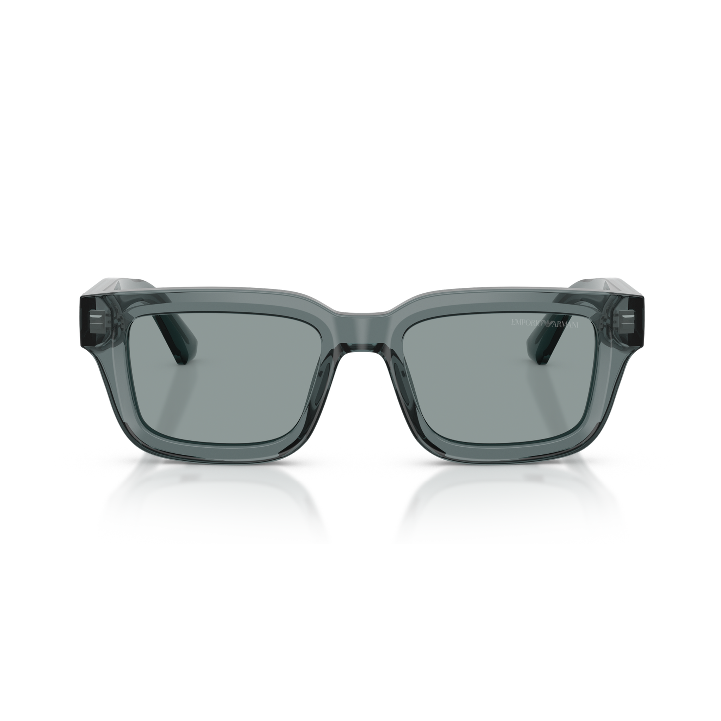 Gafas De Sol Emporio Armani EA4270 Shiny Transparent Grey Dark Grey Gris Hombre Gris
