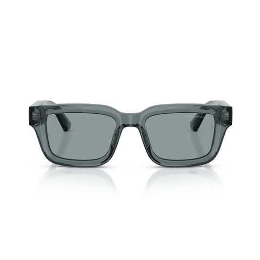 Gafas De Sol Emporio Armani EA4270 Shiny Transparent Grey Dark Grey Gris Hombre Gris