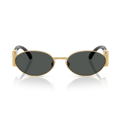 Gafas De Sol Versace VE2299 Gold Dark Grey Gris/Dorado