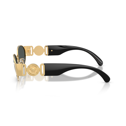 Gafas De Sol Versace VE2299 Gold Dark Grey Gris/Dorado