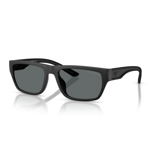 Lentes De Sol Emporio Armani EA4267U Rubberized Matte Black Dark Grey Polar Gris/Negro