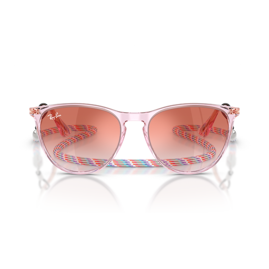 Gafas De Sol Ray-Ban RJ9060S Junior Erika Transparent Violet Clear Gradient Red Mirror Red Rojo/Violeta
