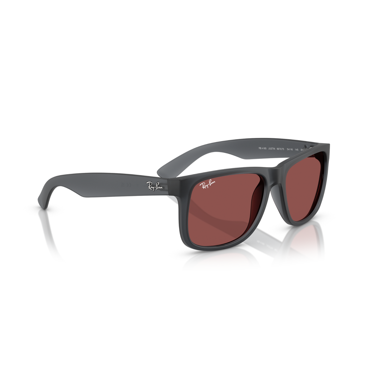 Gafas De Sol Ray-Ban RB4165 Justin Opal Grey Dark Violet Burdeos/Gris