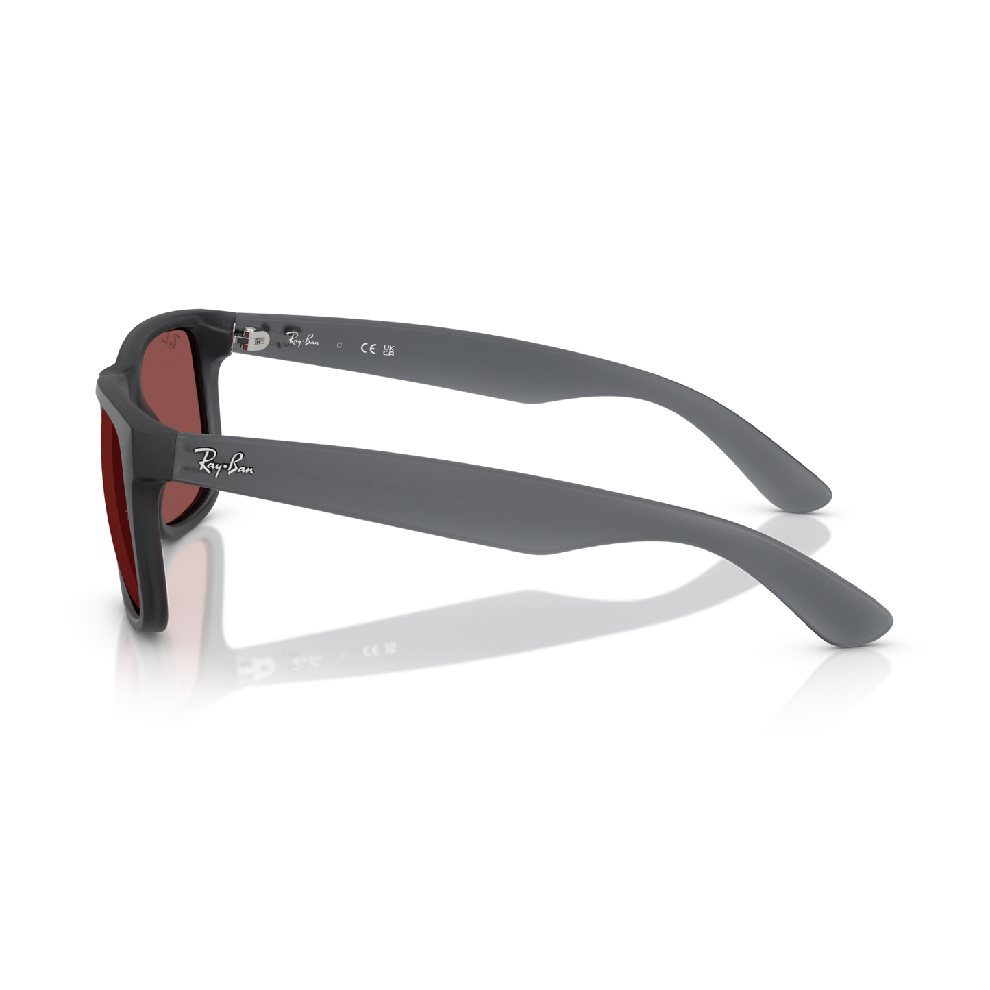 Gafas De Sol Ray-Ban RB4165 Justin Opal Grey Dark Violet Burdeos/Gris
