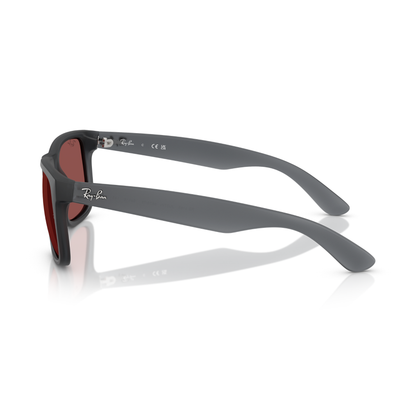 Gafas De Sol Ray-Ban RB4165 Justin Opal Grey Dark Violet Burdeos/Gris