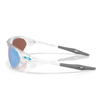 Gafas De Sol Oakley OO9537 Cage Jacket Matte Clear Prizm Deep Water Polarized Azul